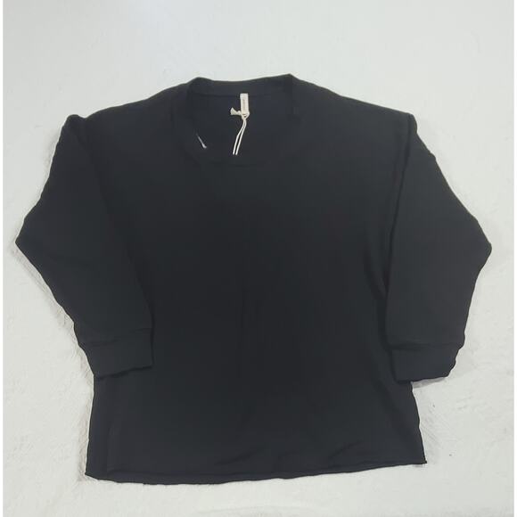 Lanston women's sweatshirt black NWT Size Small Athleisure Cozy Travel top - Picture 5 of 11